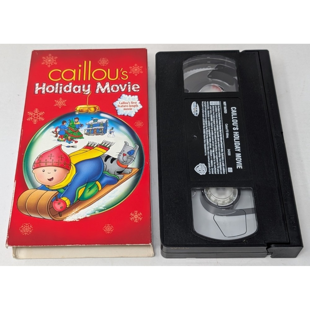 Caillou's Holiday Movie VHS Tape 2003 Christmas Cartoon Video‎ Movie PBS Kids